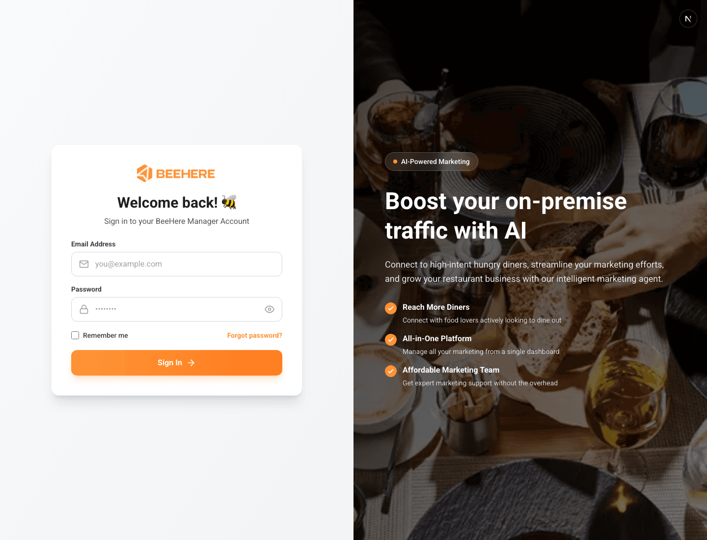 BeeHere product screen 1